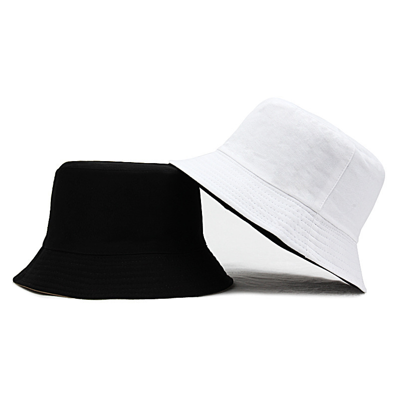 Reversible bucket hat custom printed logo  embroidery 100% cotton polyester material bucket hat