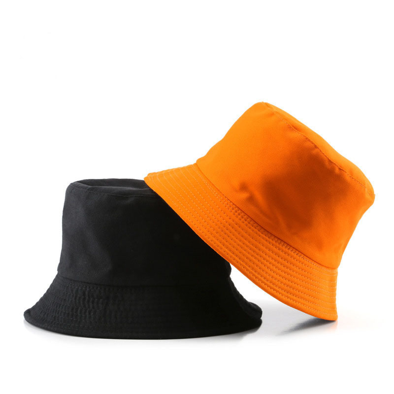 Reversible bucket hat custom printed logo  embroidery 100% cotton polyester material bucket hat