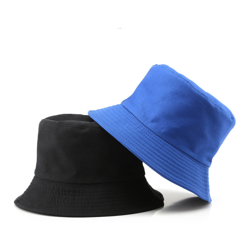 Reversible bucket hat custom printed logo  embroidery 100% cotton polyester material bucket hat