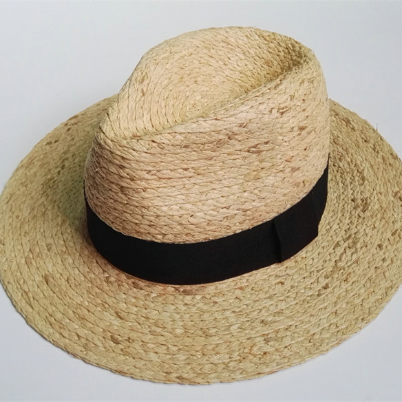 Mexican men wide brim straw hat with fake suede leather