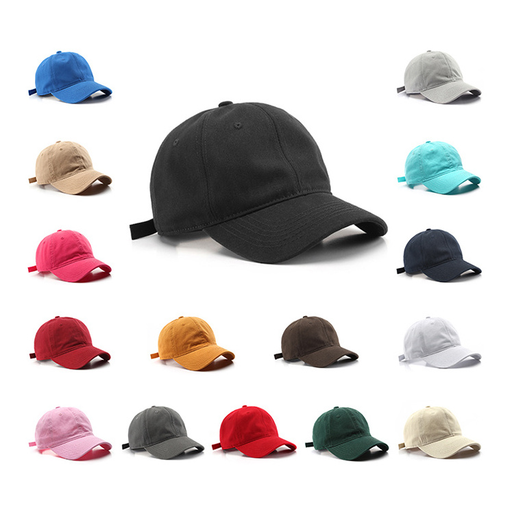 Factory Cheap Baseball Cap Men High Custom Logo Plain Gorras 6 Panel Brim Fitted Sports Dad Hats