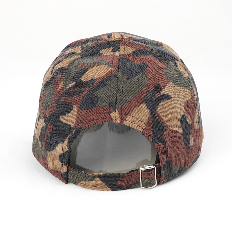 New Design Curved Spring Summer Female Customized Blank Corduroy Outdoor Hiking Camo Baseball Cap For Men