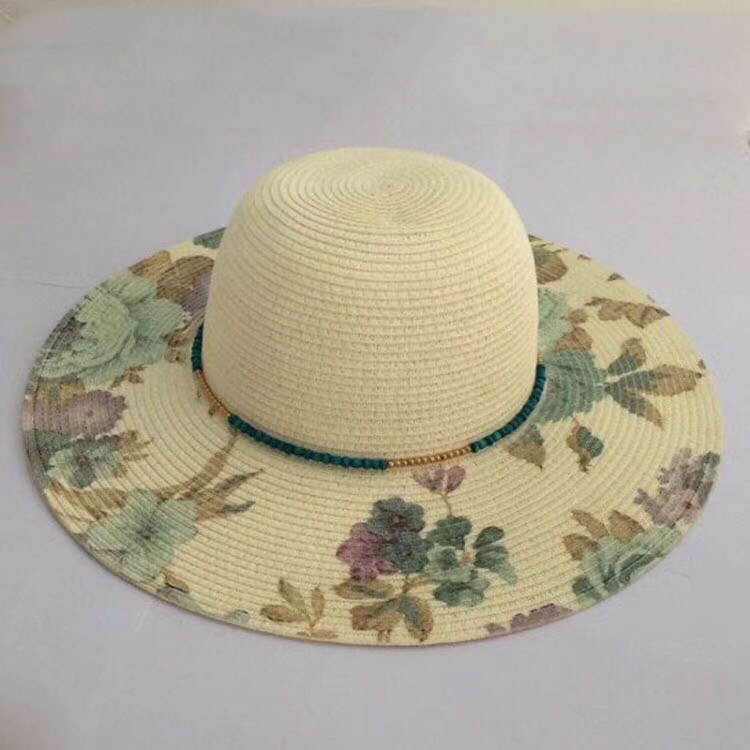 Mexican men wide brim straw hat with fake suede leather