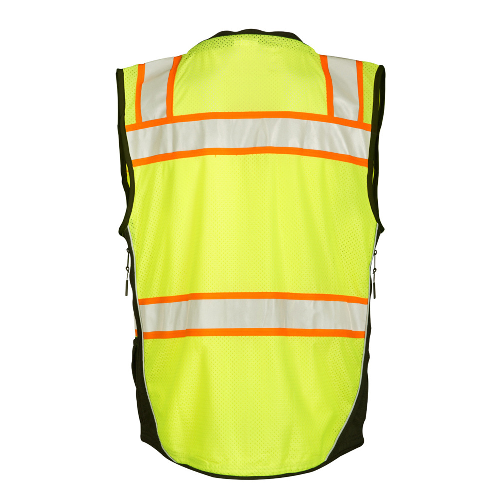 USA market High Visibility Reflective Safety Vest orange Construction Hi Viz Polyester Customized Safety Vest