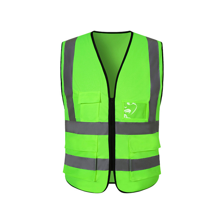 Hi Vis Reflective Road Safety Vest Men Yellow Cheap Orange Strap Logo Glory Color Tape Feature Men's Safety Vest For Sale