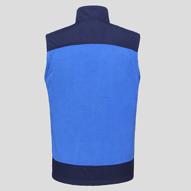 Warm Blue Weighted Vest Work Men Outdoor Customized 4-Way Spandex Winter Sleeveless softshell Custom Vest