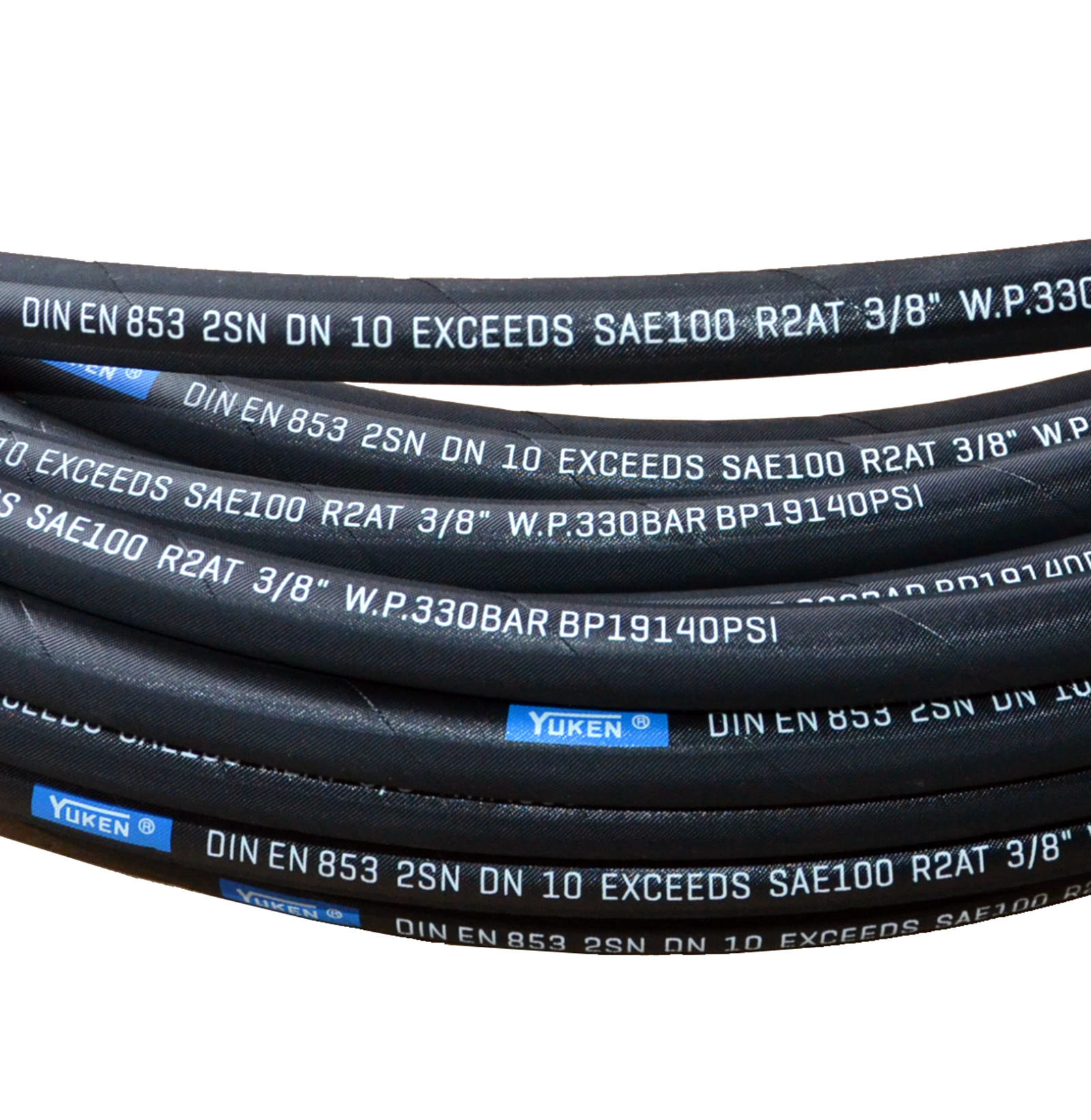 Yuken brand SAE 100R2AT EN853 2SN Hydraulic rubber oil hose high pressure flexible hose for excavator ready to ship