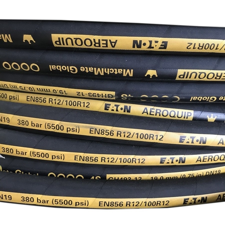 Rubber Hose 2022 Hot Sale High Quality  Black Yellow Material Moulding synthetic rubber steel cable Aeroquip ETN  hydraulic Hose