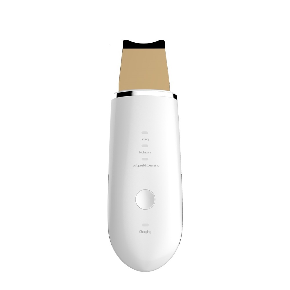 Ion Gold Face Spatula  Facial Dead Skin Removal Cleaning Exfoliator Comedones Extractor Face Lifting UItrasonic Scrubber Machine