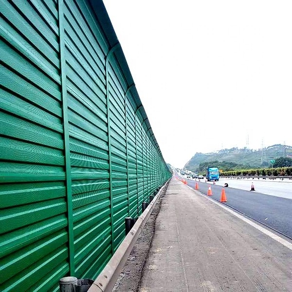 Aesthetic design landscape type metal sound insulation barrier community noise reduction barrier residential sound barrier fence