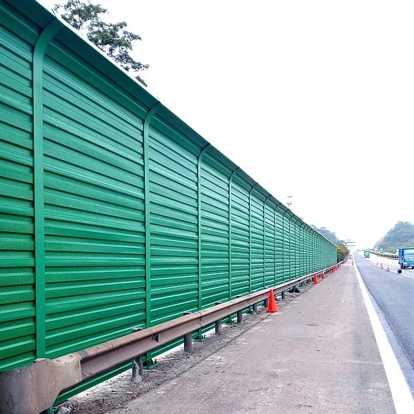 Aesthetic design landscape type metal sound insulation barrier community noise reduction barrier residential sound barrier fence