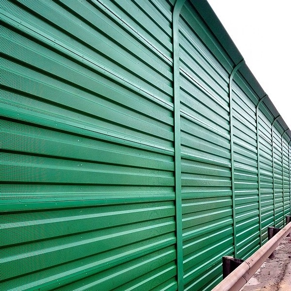 Aesthetic design landscape type metal sound insulation barrier community noise reduction barrier residential sound barrier fence