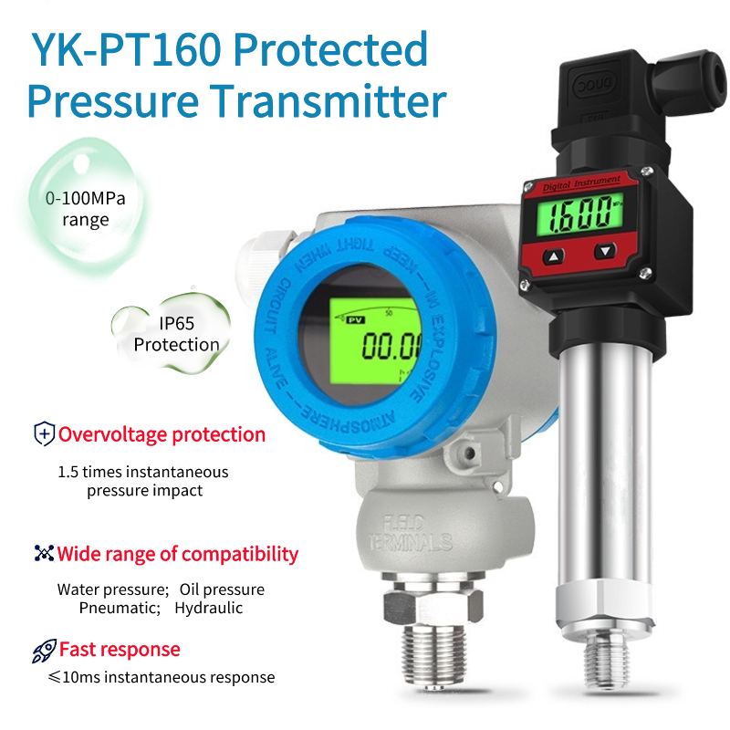 2088 LCD Digital Silicon Piezoresistive Sensor 0-10v 0-100MPa Water Supply Medical Equipment Pressure Transmitter Transducer