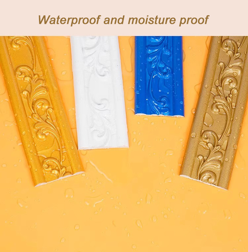 1M Flexible Molding Trim Self Adhesive, Peel and Stick Caulk and Trim Crown Molding for Cabinet Edge, Mirror Frame, Home Decor