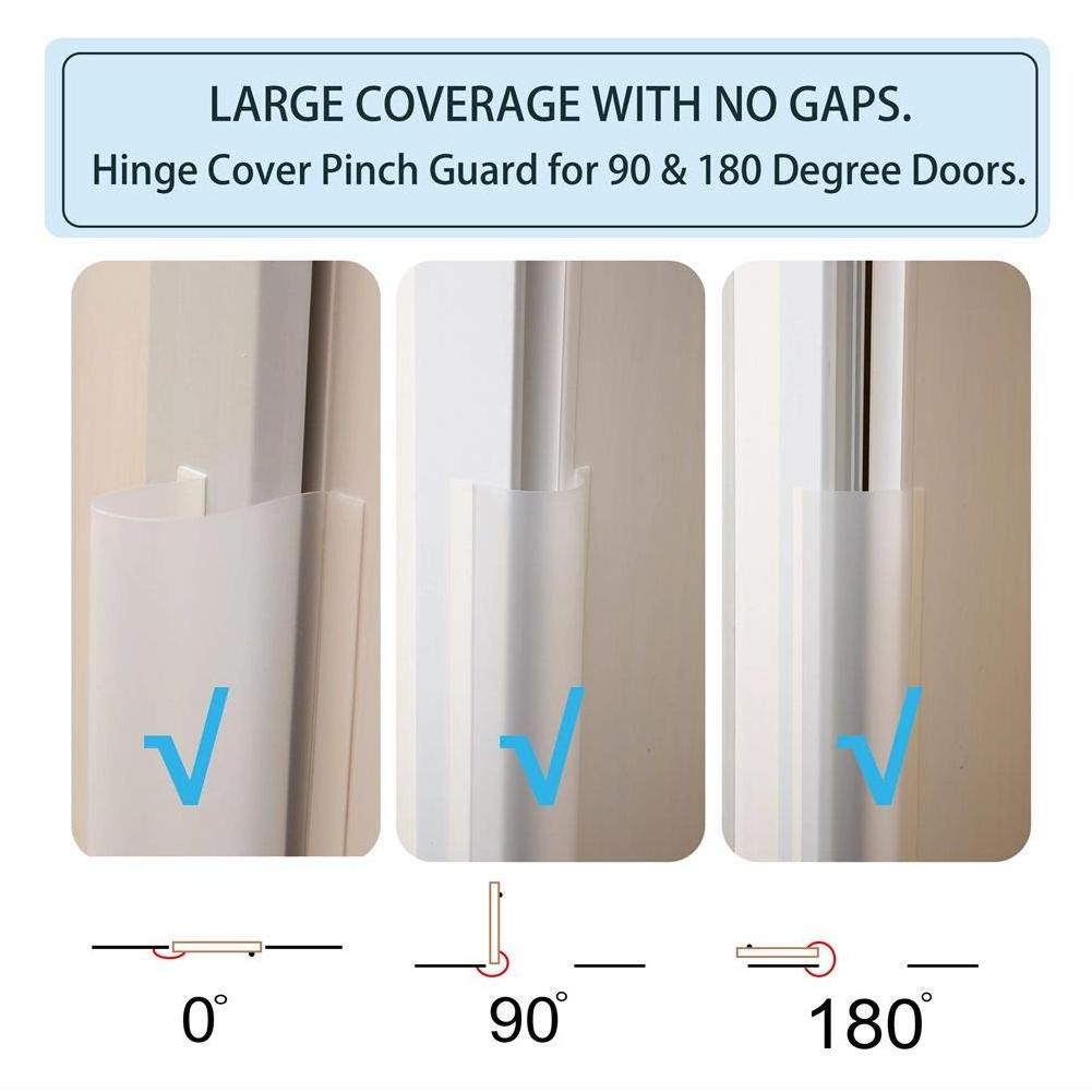 Door Finger Pinch Guard, Door Hinge Guard Doors Protectors Prevents Finger Pinch Injuries Baby Proofing for Gates