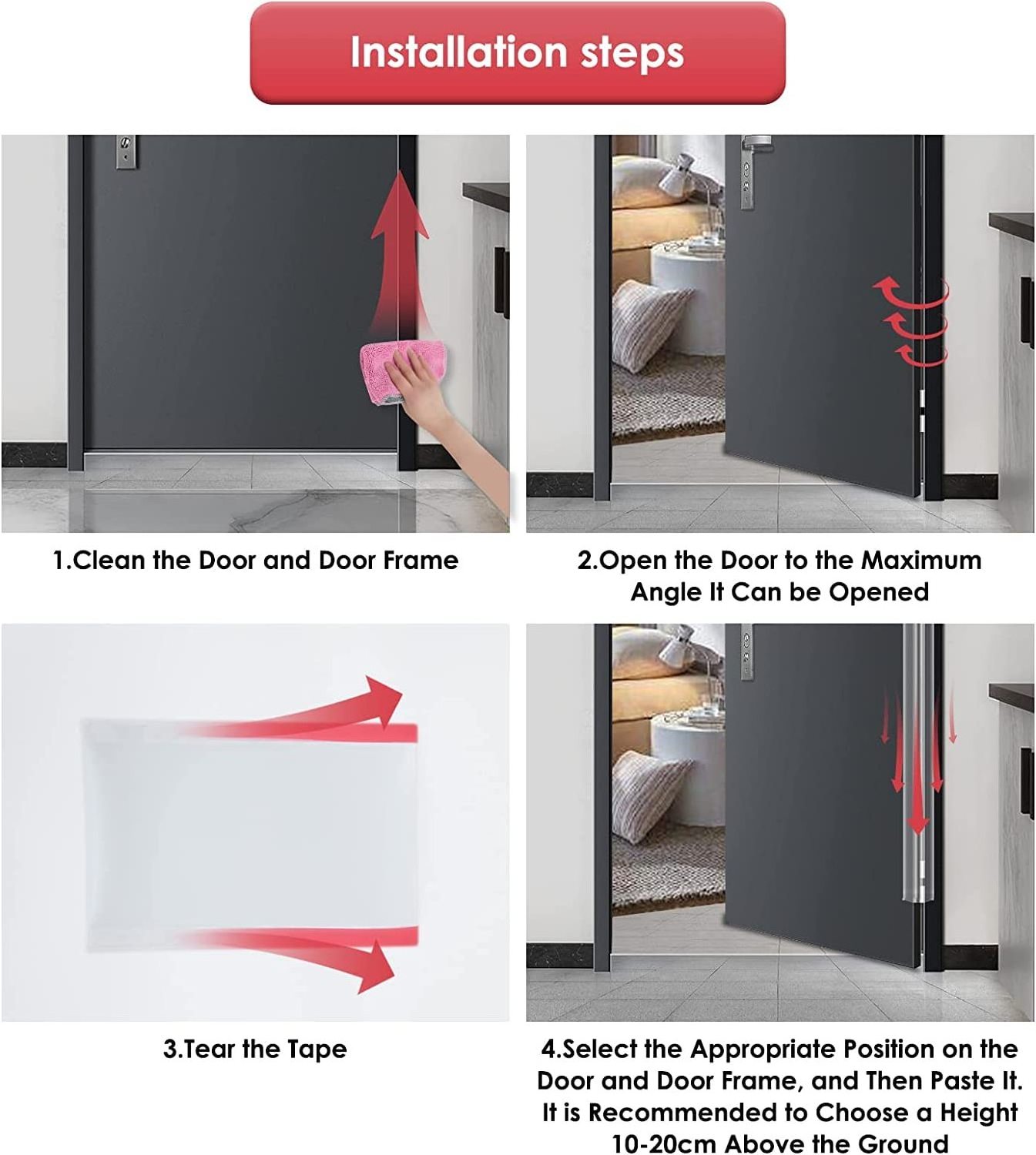 Door Finger Pinch Guard, Door Hinge Guard Doors Protectors Prevents Finger Pinch Injuries Baby Proofing for Gates