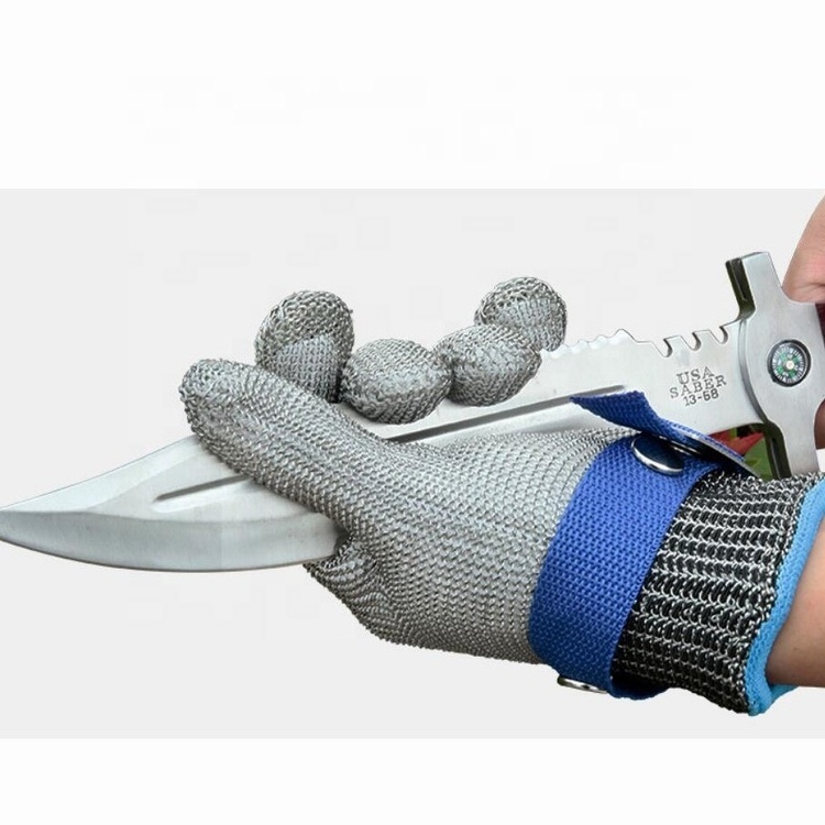 Yulan CR111 Butcher Stainless Steel Gloves Stainless Steel Ring Mesh Gloves Ring Knitted Gloves