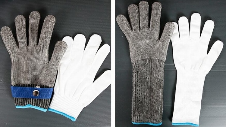 Yulan CR111 Butcher Stainless Steel Gloves Stainless Steel Ring Mesh Gloves Ring Knitted Gloves