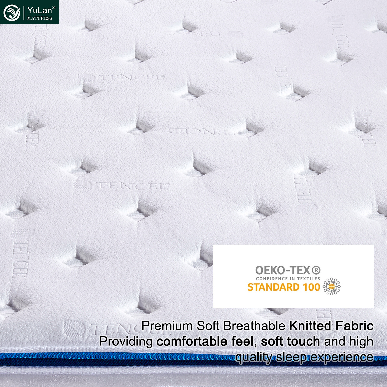 Cheapest Prices Cotton Mattress Breathable Tencel Fabric Hybrid Bonnell Spring Mattress In A Box