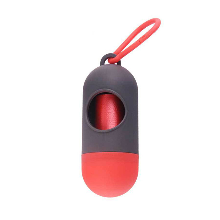 Hands Free Shaped Dog Waste Poop Bags Holder Dispenser With Led Flashlight