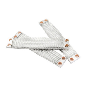 Customized C1100 Flexible Tinned Copper Braid Grounding Strap Braided