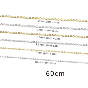 60cm Cheap Accessories Factory Stainless Steel O Chain Necklace High Quality Non-fading 18k Real Gold Plated DIY Chain Necklace