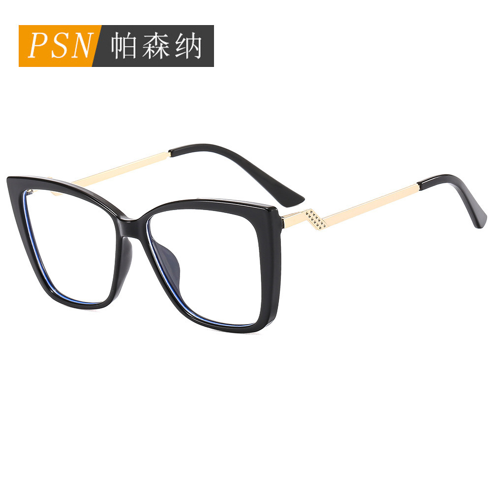 2024 Anti Blue Cat Eye Computer Blue Light Blocking Eyeglasses Spring Hinge Optical Frames Glasses