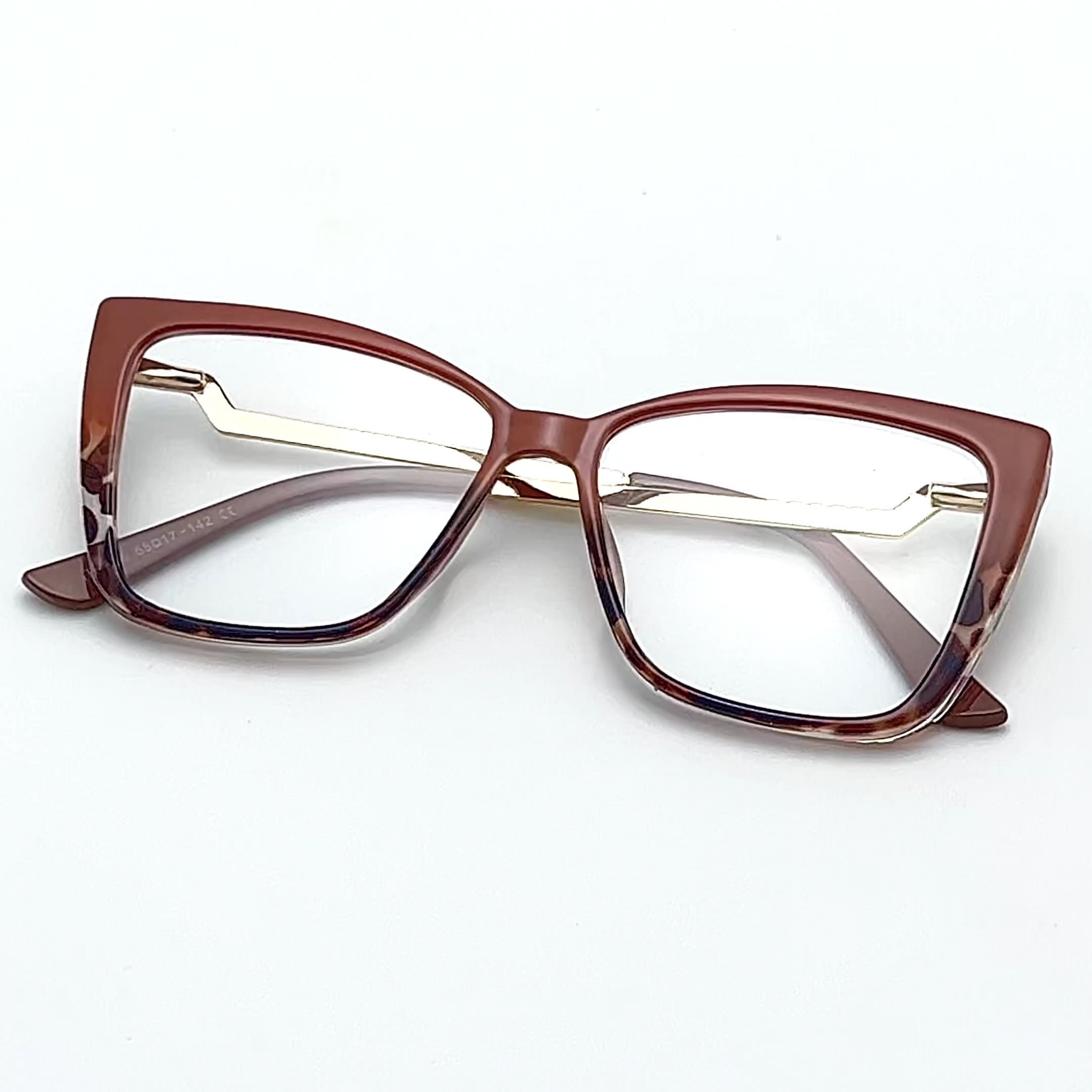 2024 Anti Blue Cat Eye Computer Blue Light Blocking Eyeglasses Spring Hinge Optical Frames Glasses