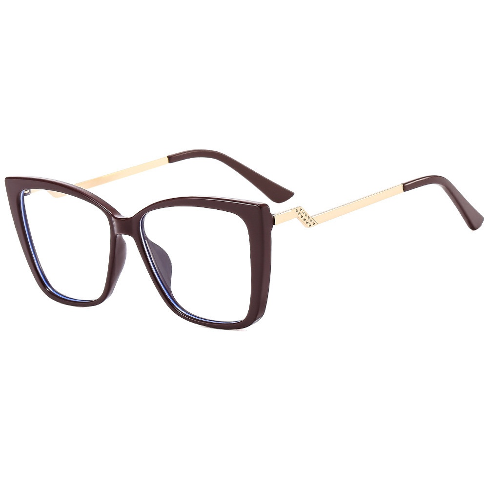 2024 Anti Blue Cat Eye Computer Blue Light Blocking Eyeglasses Spring Hinge Optical Frames Glasses