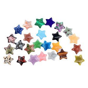 20MM natural ornament crafts healing semi precious stones small gems gemstones and crystals jewelry ball pentagram mini star