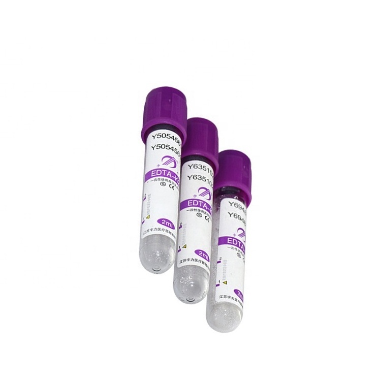 Factory direct sale PET and Glass EDTA K2 /EDTA K3 Vacuum blood collection tube