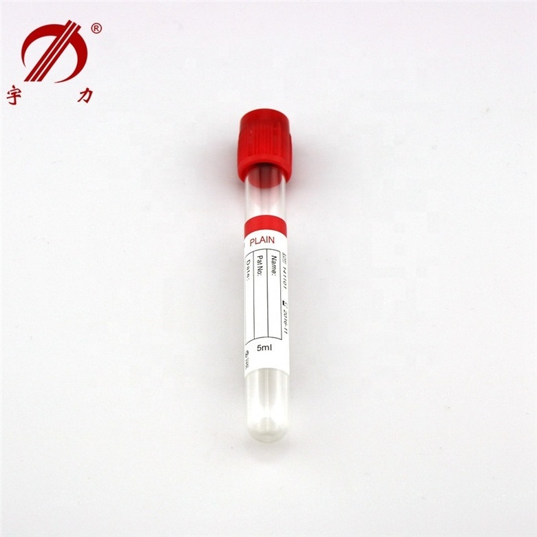 Disposable plain additive vacuum blood collection tube