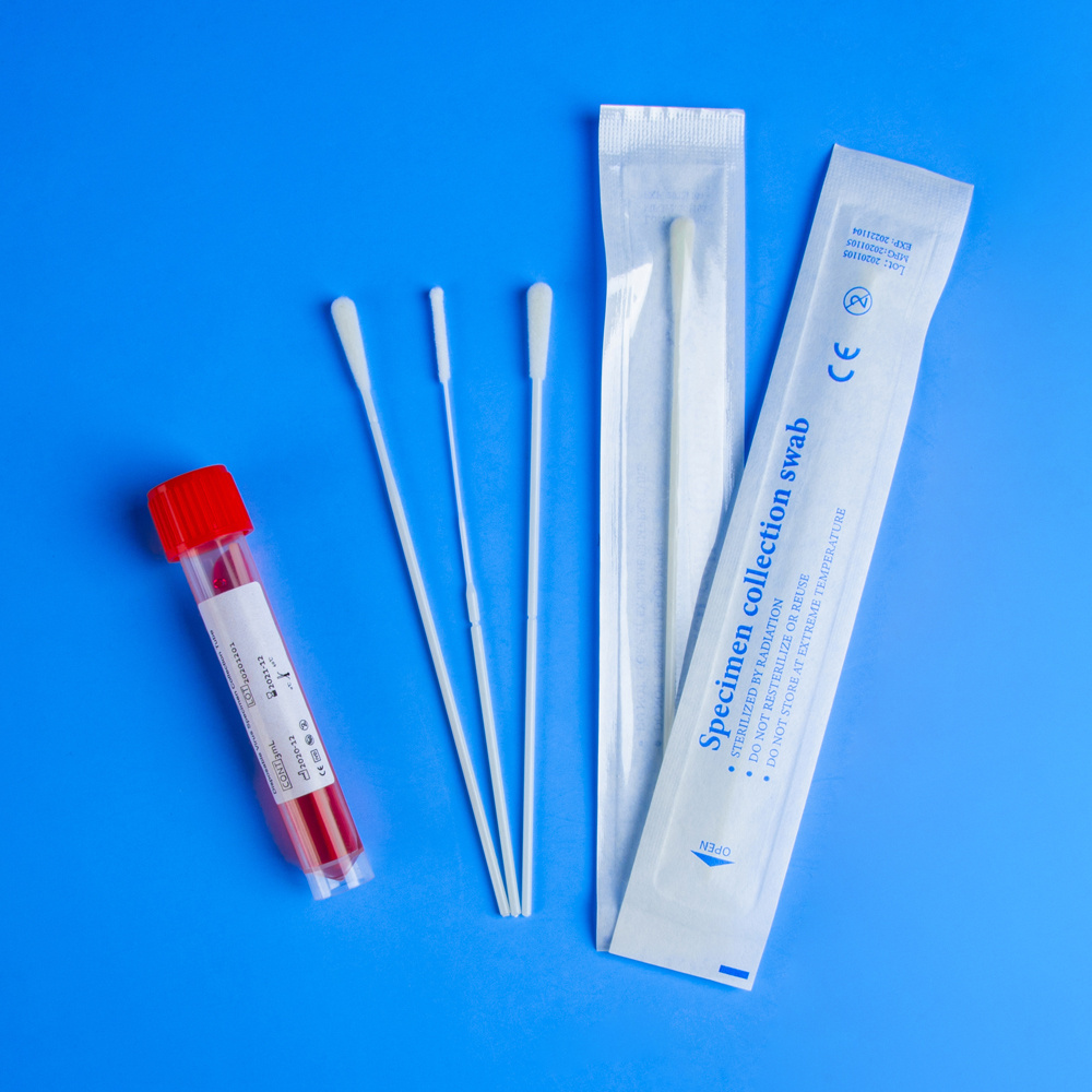 Yuli hot sale Disposable virus sample tube 3ml VTM Sampling Kit with Nasal & Throat Swab  VTM test kit