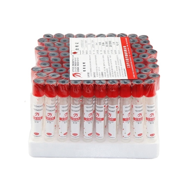 Disposable plain additive vacuum blood collection tube