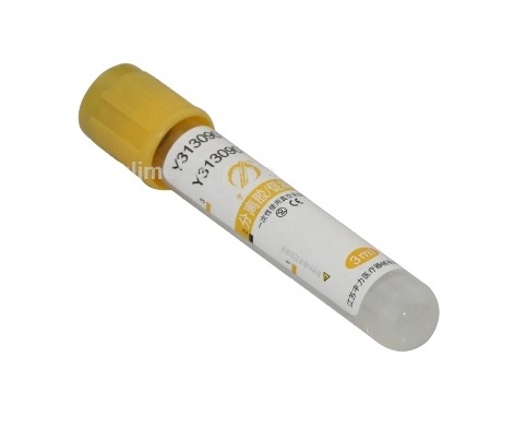 medical disposable consumable yellow separating gel blood tube Lab hospital