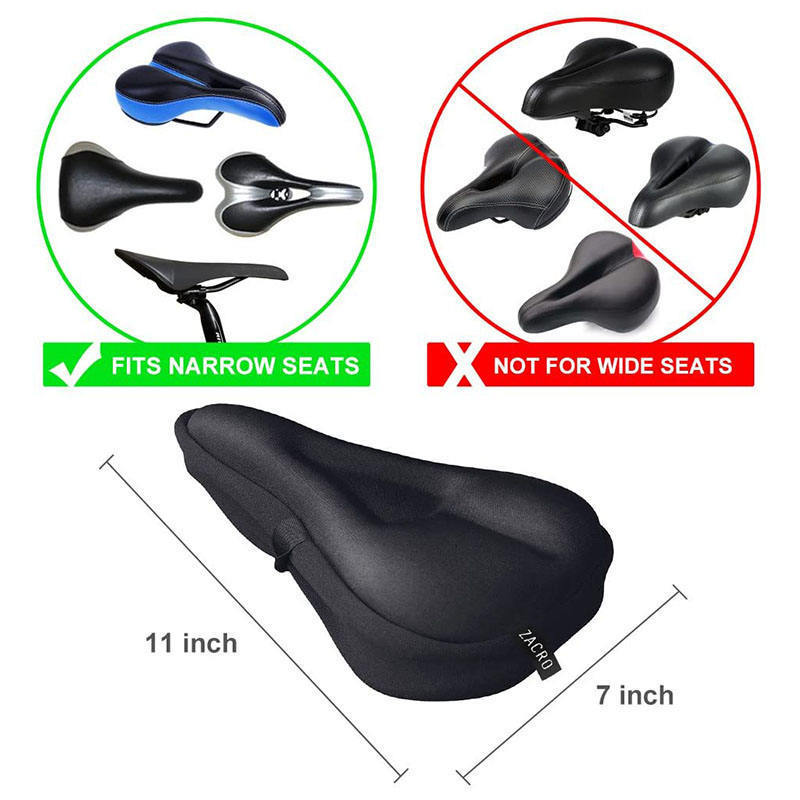 Hot Selling Comfortable Soft Endurable Silicone Thicken Extra Comfort Ultra Gel Pad Cushion Cover Bike Seat Cover