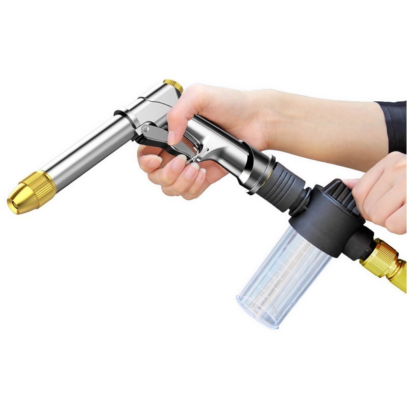 Portable High-pressure Water Gun For Cleaning Car Wash Machine Garden Watering Hose Nozzle Sprinkler Foam Water Gun