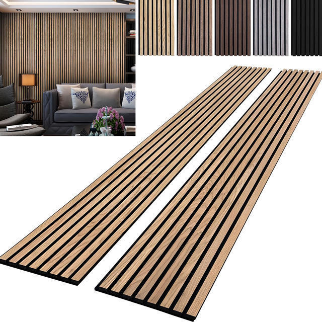 Fire Resistant Interior Wall Wooden Slatted Sound Absorption Mdf Slat Board Veneer Pet Slats Wood Acoustic Panels