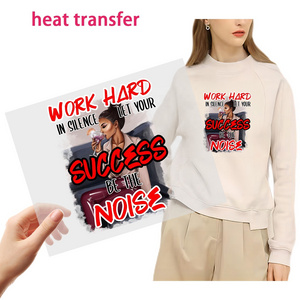 Success queen new design custom large quantity vinyl print plastisol printing dtf stickers heat transfers for t-shirts