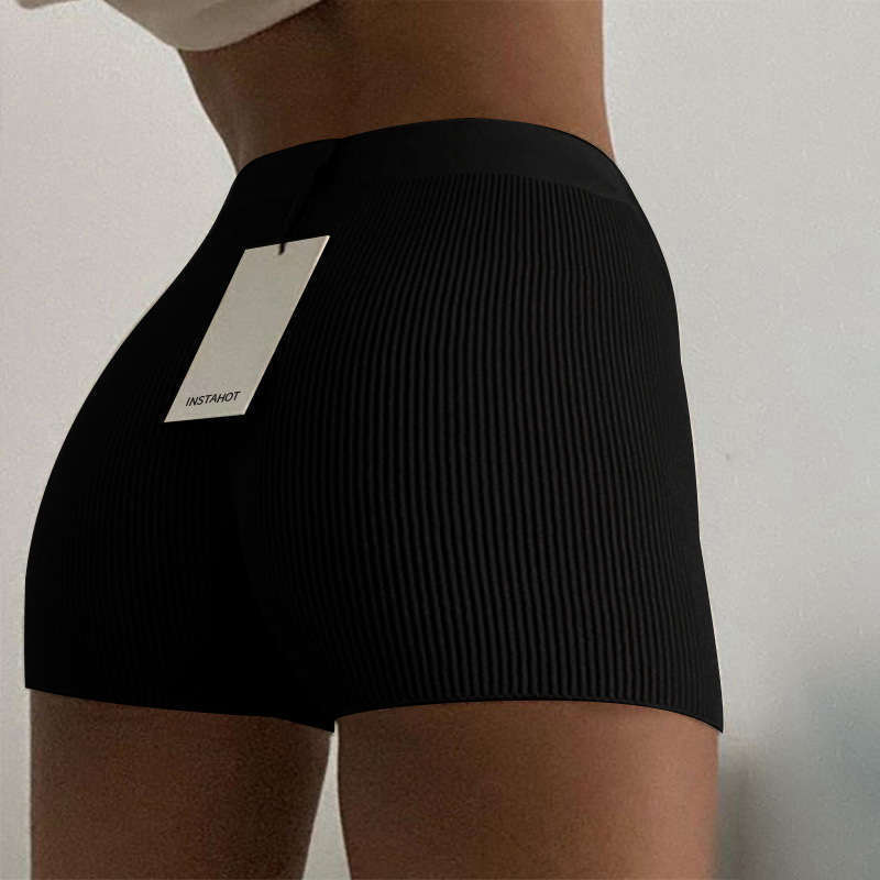 Trendy Clothing Solid Color Knitted Slim Shorts Women Spring Summer Street Hipster Women's Boxer Shorts