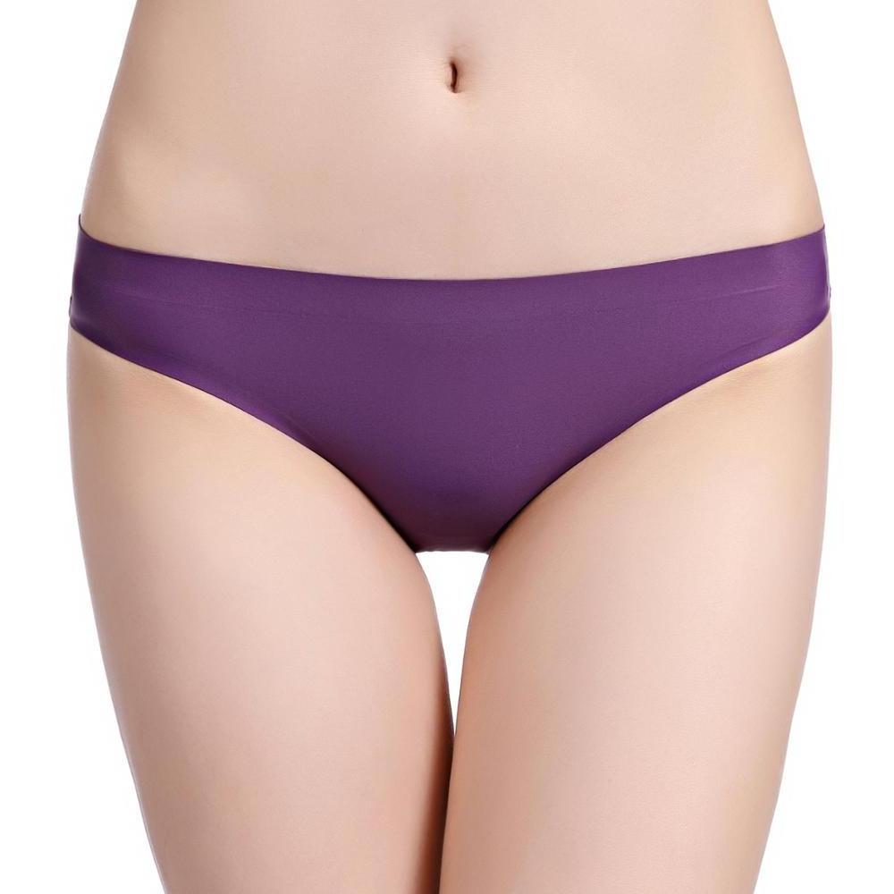 Sexy  Solid Color One Piece Bikini Seamless Bulk Women Underwear Hipster T-Back Thong Panties With 9 colors