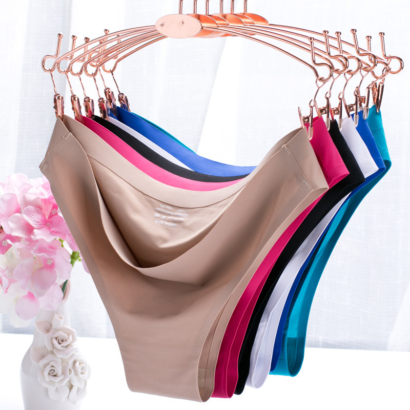 Sexy  Solid Color One Piece Bikini Seamless Bulk Women Underwear Hipster T-Back Thong Panties With 9 colors