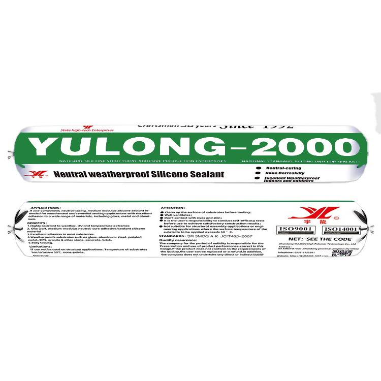 YULONG OEM 100% silicone high temperature sausage  silicone sealant building material silicone sealant