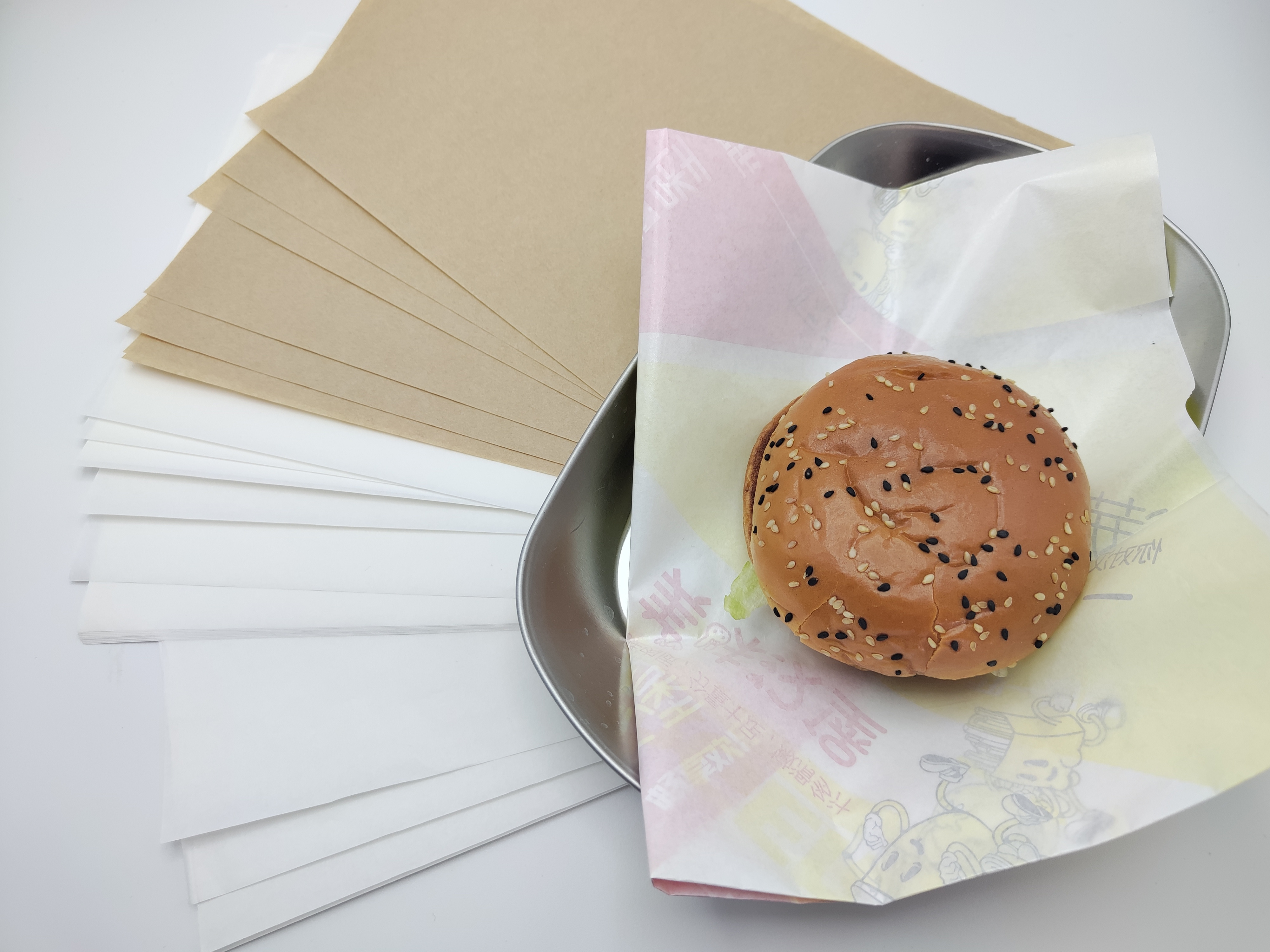 PE coated kraft paper roll for jumbo roll and sheet greaseproof paper use for food wrapping meat wrapping sandwich wrap paper