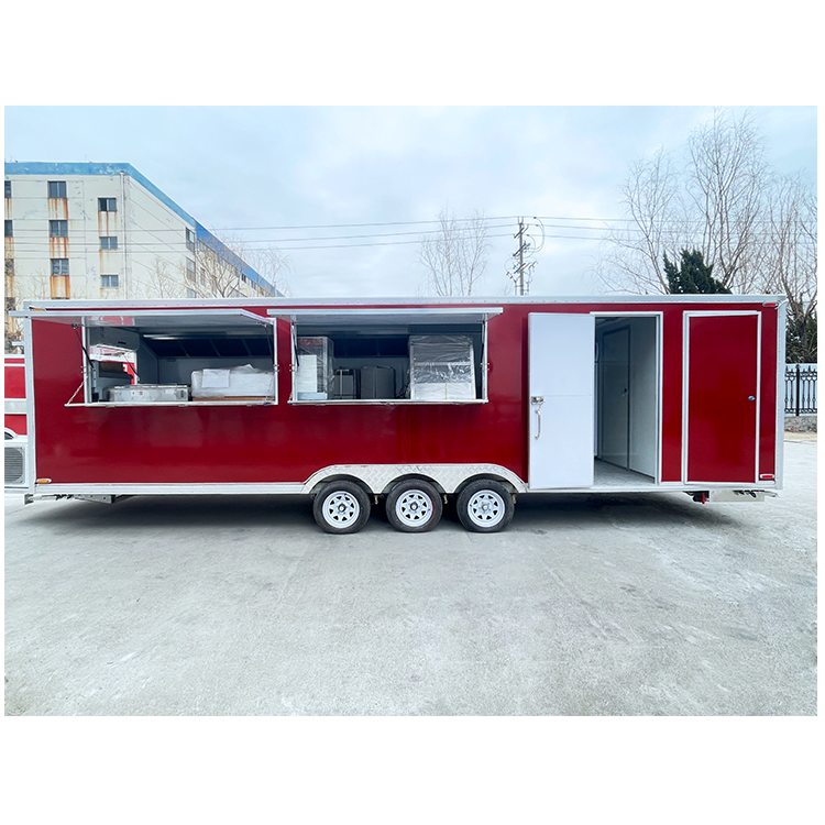 USA Outdoor Mobile Trailer Fully Equipped DOT Listed Ice Cream Pizza Waffle Crepe Food Truck Trailer with Full Kitchen