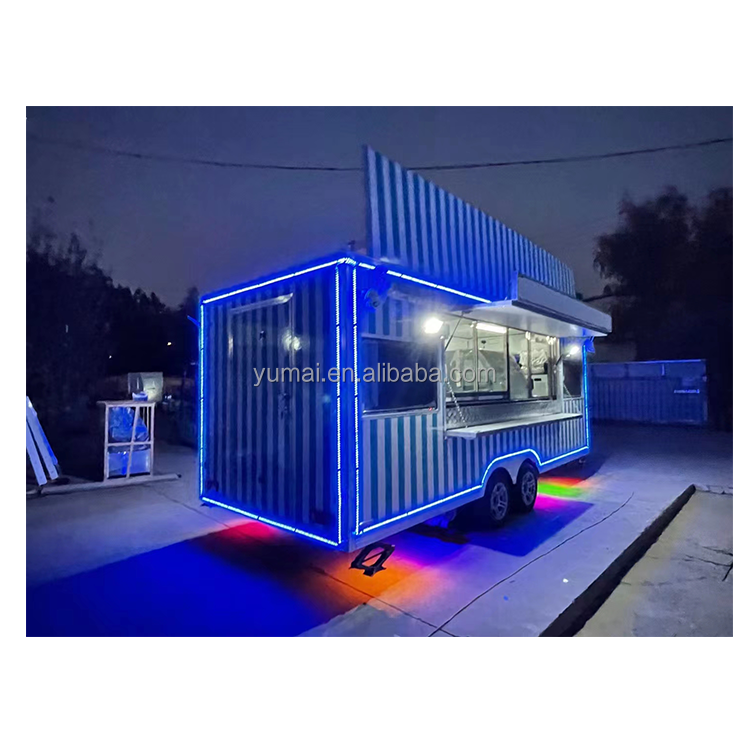 20ft Pasta BBQ Shawarma Taco Gyros Panama Food Beverage Truck Juice Bar Coffee Van Mobile Food Trailer