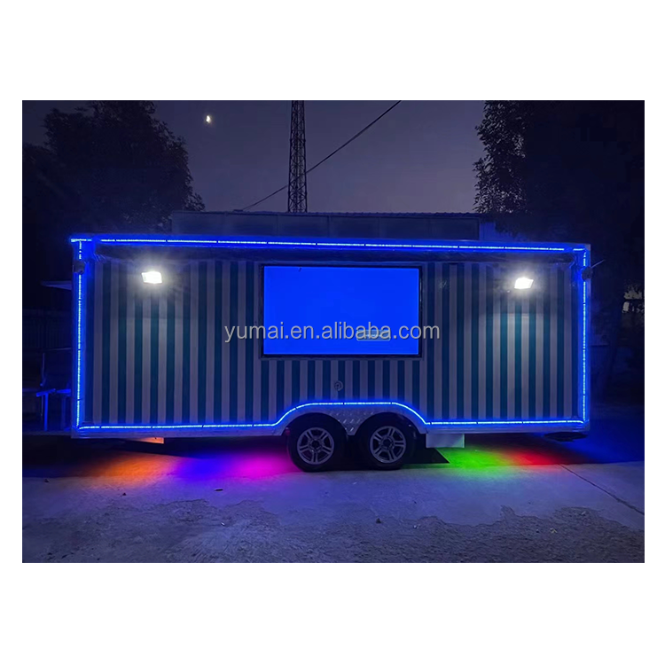 Ce Proved Mobile Kiosk Customized Ice Cream Coffee Cart Pizzza Waffle Crepe Popcorn Bbq Food Trailer Churro Bear Food Truck