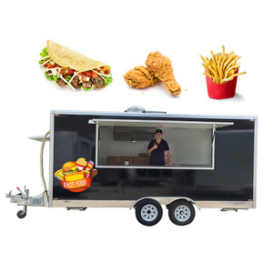 Fully Equipped Street Lemonade Food Cart Outdoor Coffee Trailer Ice Cream Churros Mobile Food Trailer