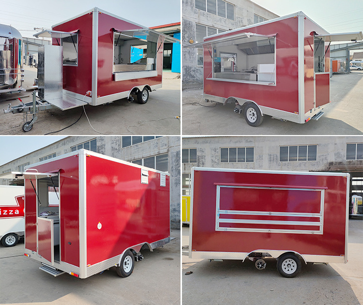 Hotdog Kiosk Taco Food Cart Gyros Pizza Food Truck Ice Cream Mobile Food Trailer with Free 3d Drawing Design for Sale