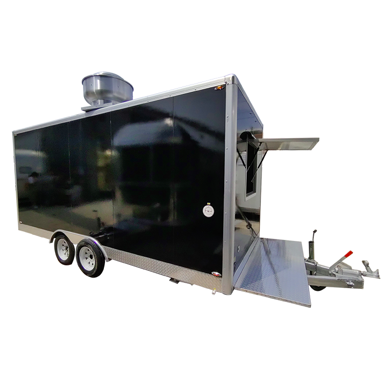 Mobile Kitchen Hotdog BBQ Food Trailers Cart Fully Equipped US Standard Coffee Ice Cream Pizza Oven Fast Food Van Truck